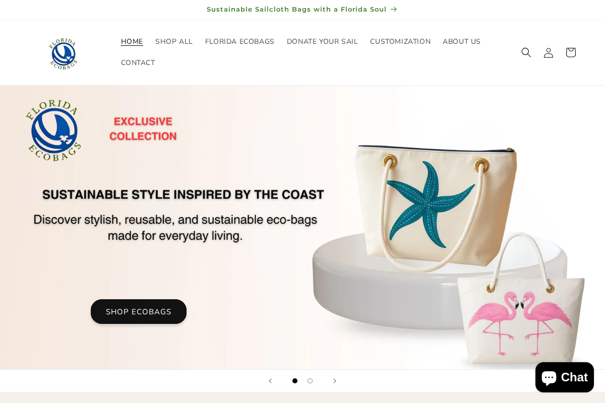 floridaecobags.com homepage screenshot
