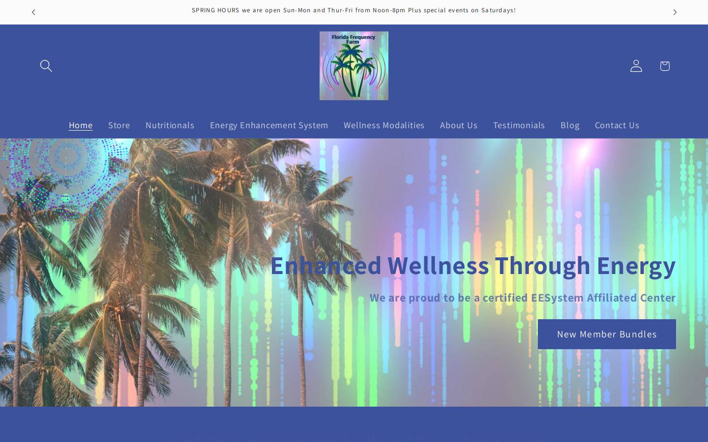 floridafrequencyfarm.com homepage screenshot