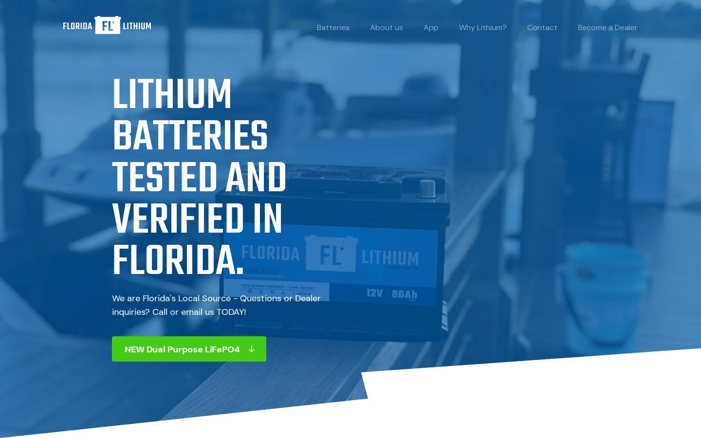 floridalithium.com homepage screenshot