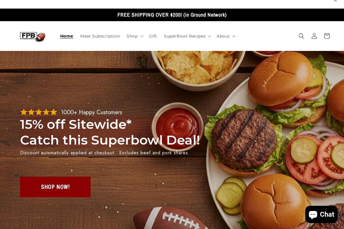 Florida Premium Beef homepage screenshot