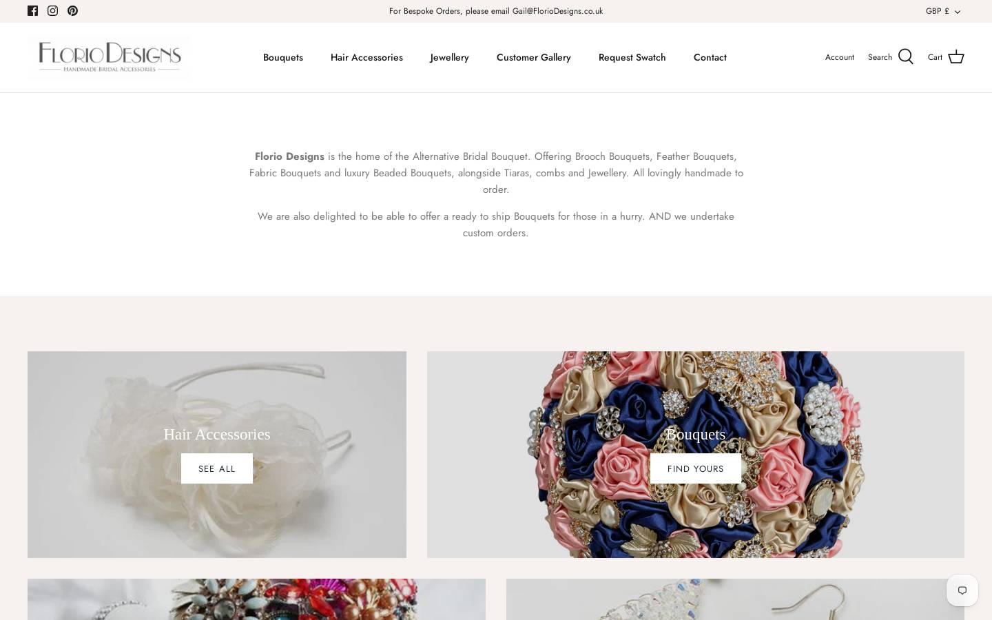 floriodesigns.co.uk homepage screenshot