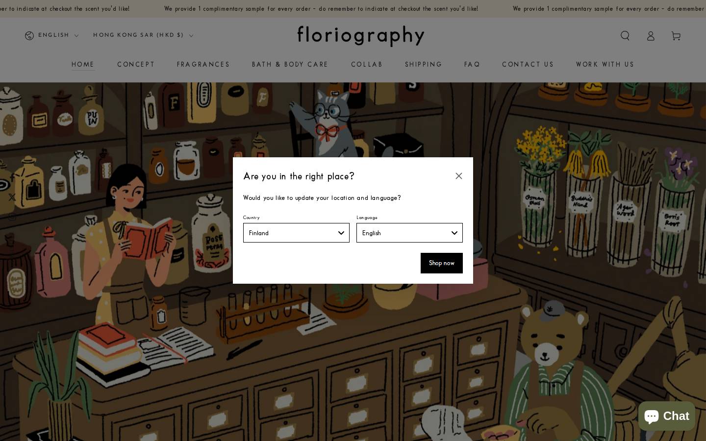 floriographyscents.com homepage screenshot