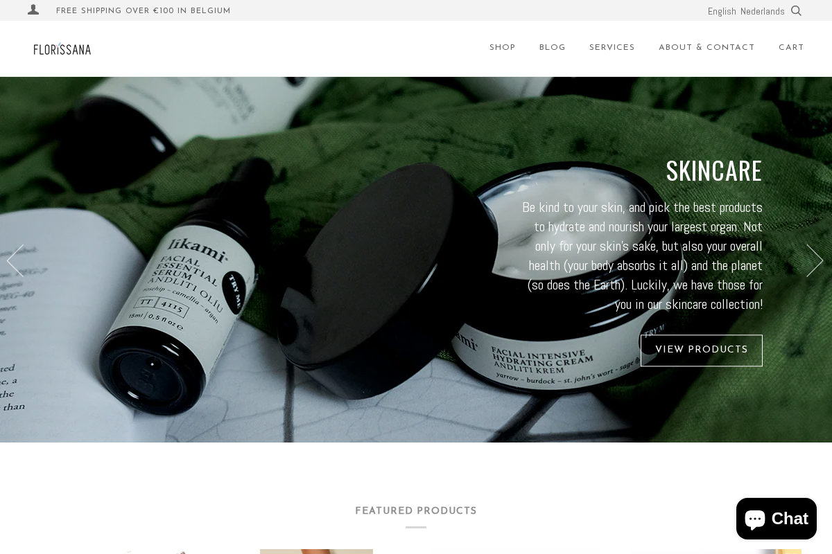 florissana.com homepage screenshot