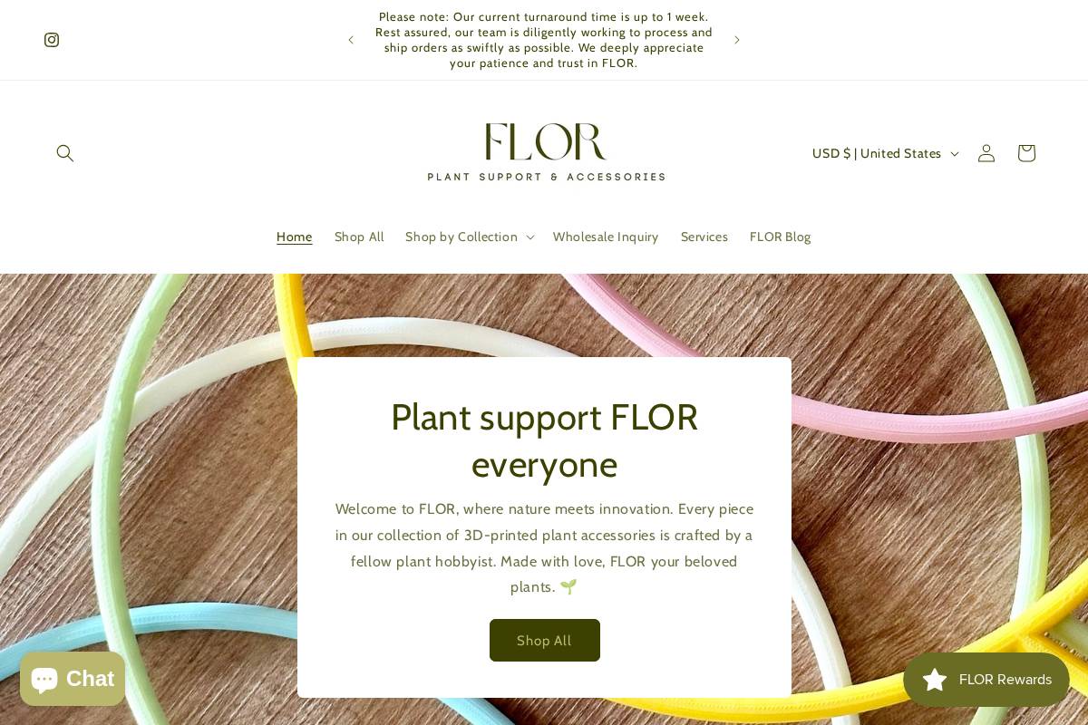 florourplants.com homepage screenshot