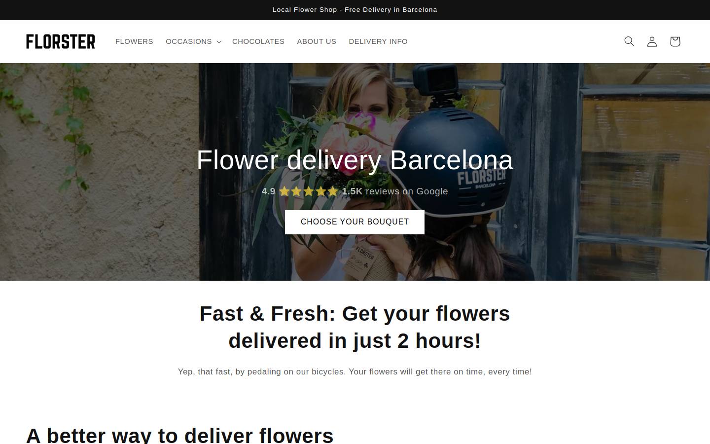 Florster homepage screenshot