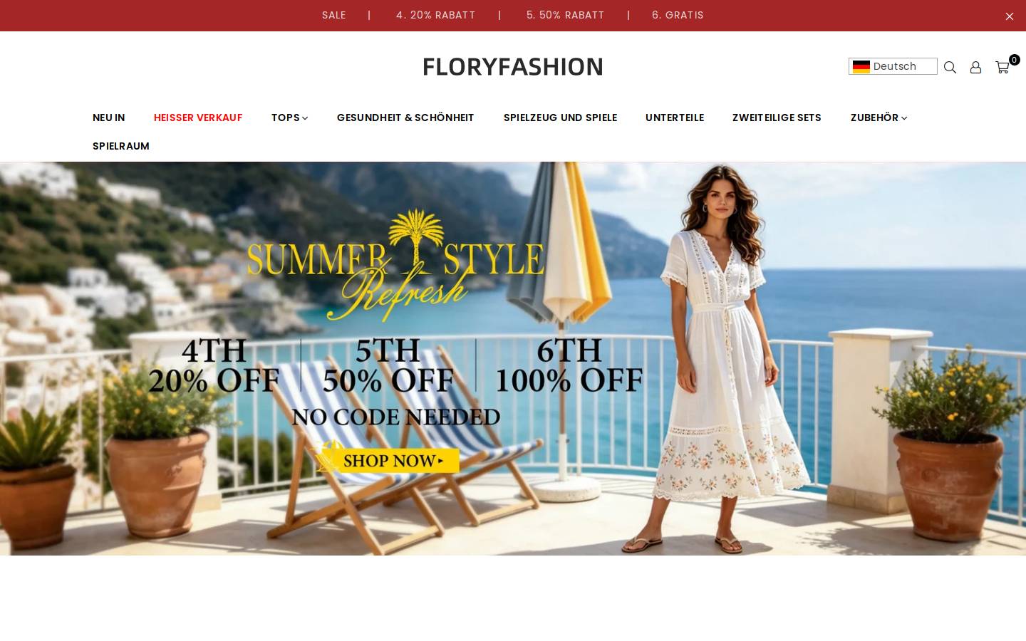 Floryfashion homepage screenshot
