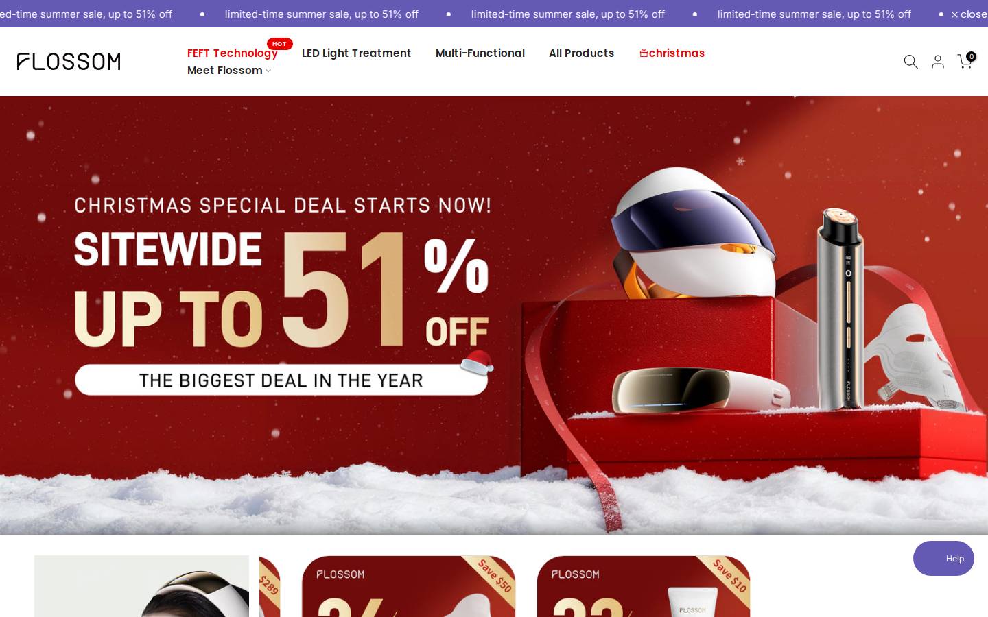 flossom.com homepage screenshot