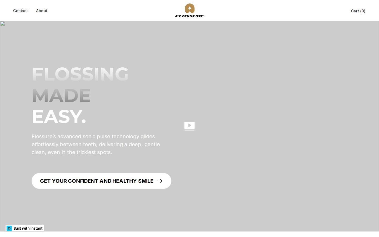 Flossure homepage screenshot