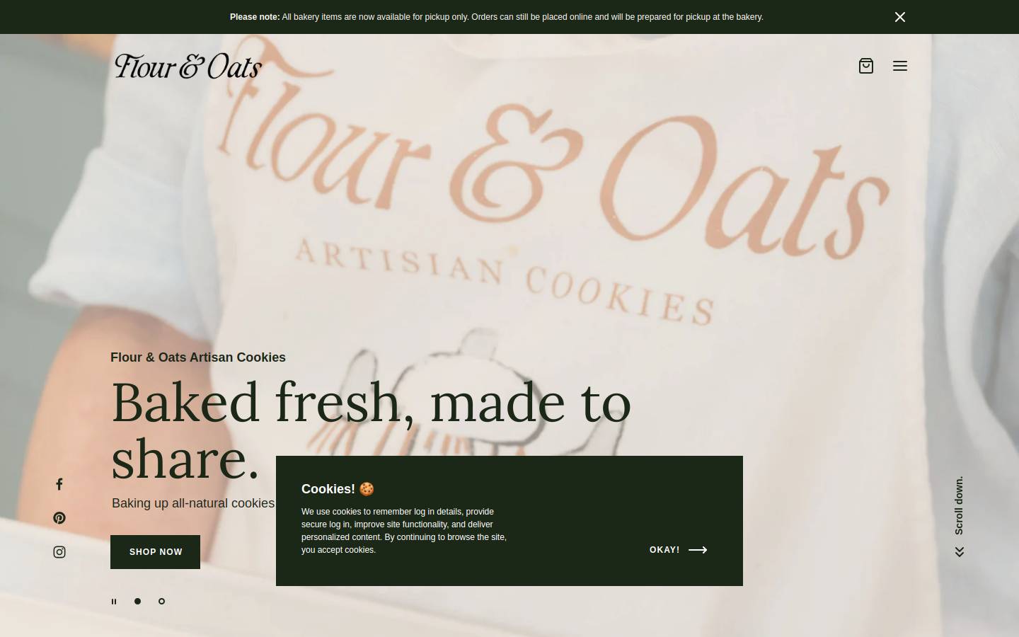 flour-and-oats.com homepage screenshot