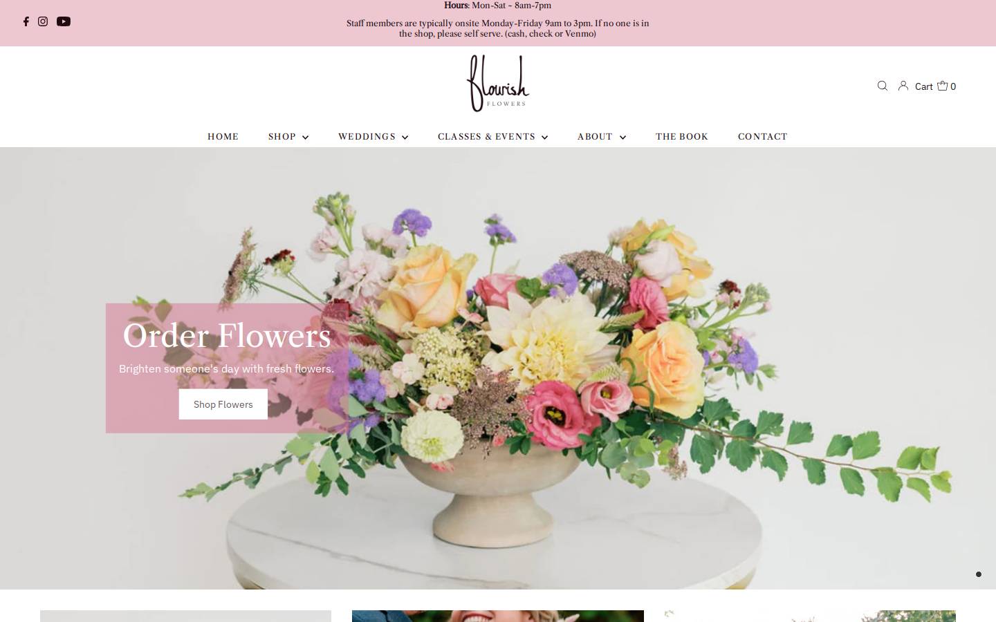 Flourish homepage screenshot