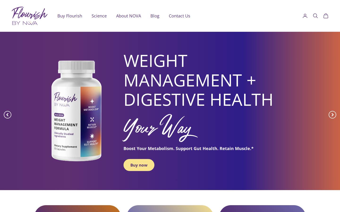 flourishbynova.com homepage screenshot