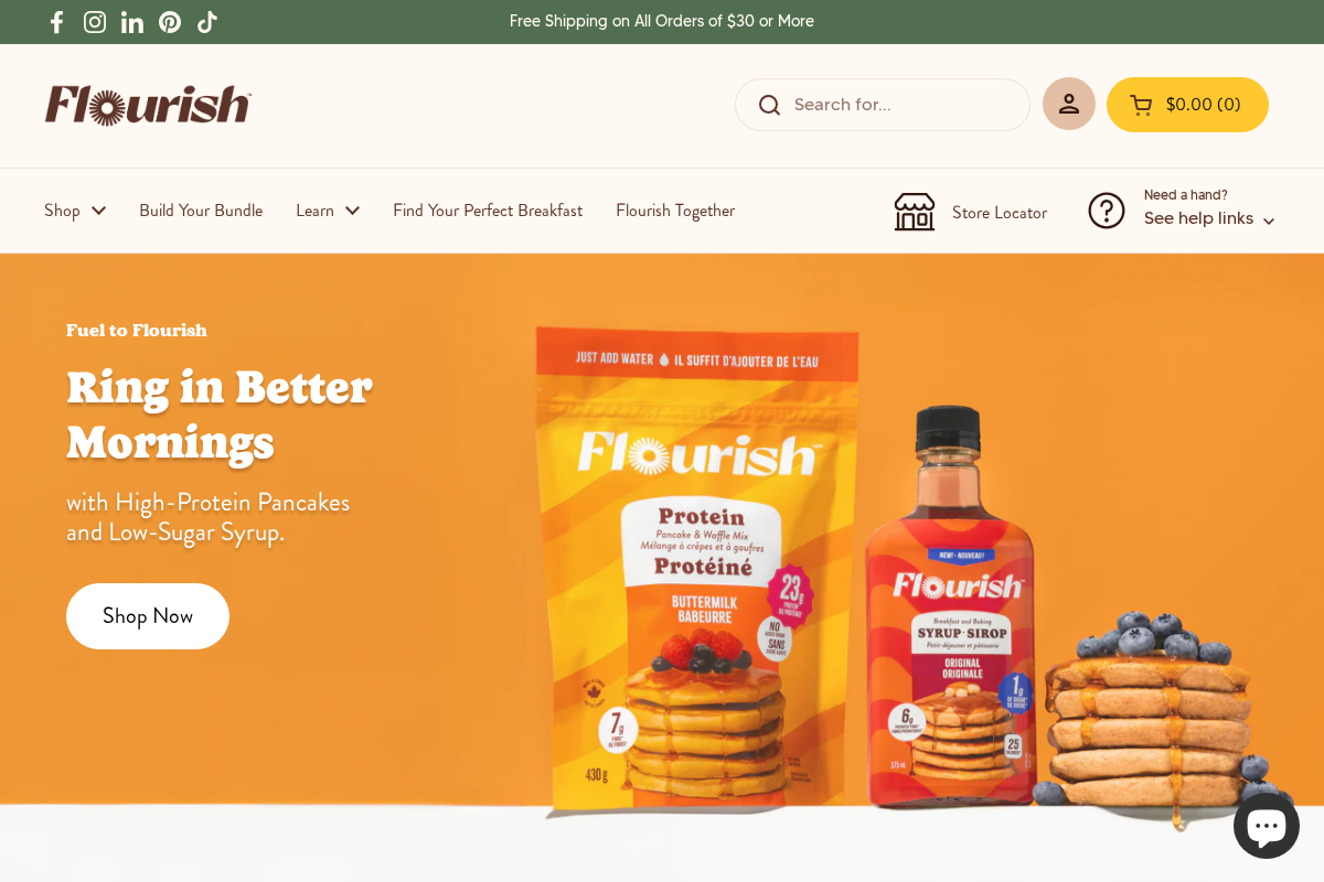 Flourish homepage screenshot