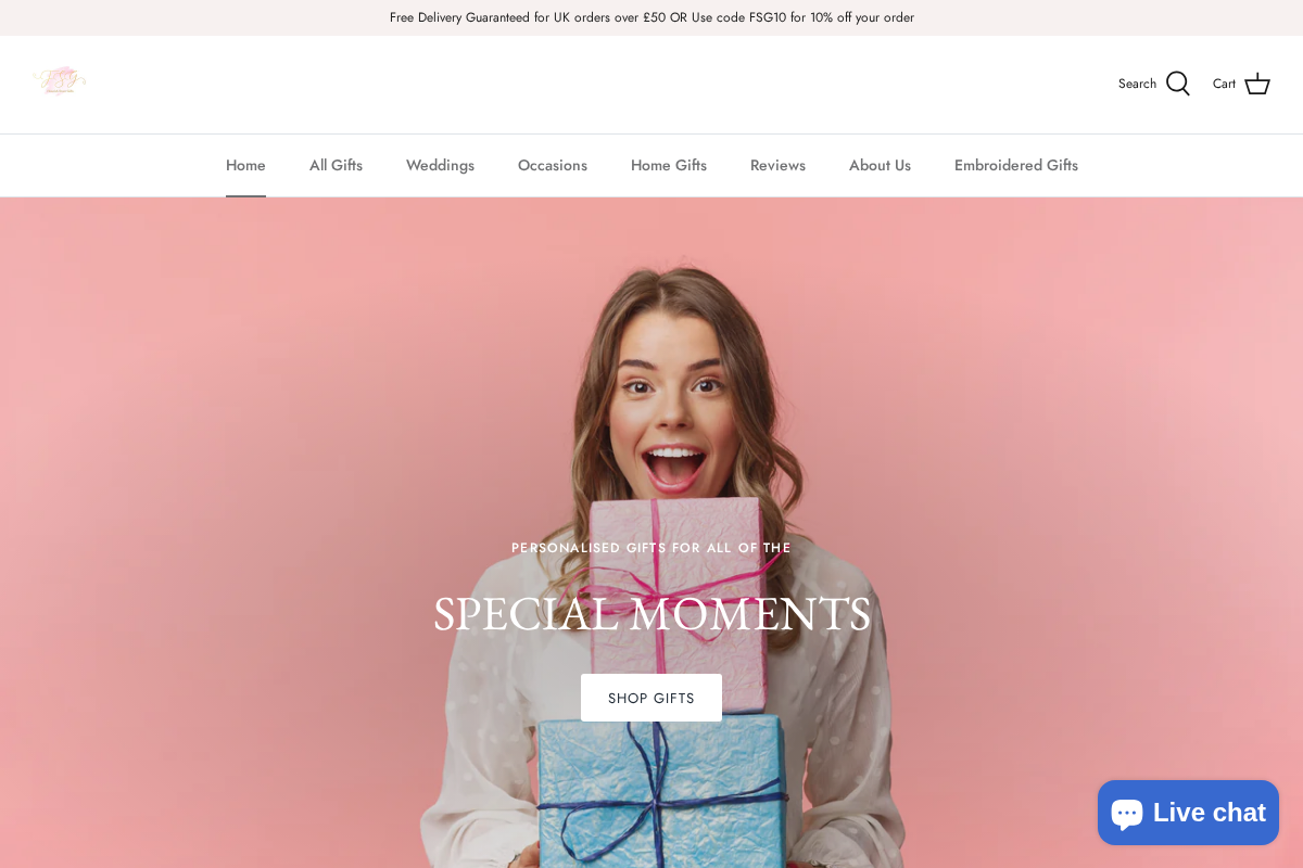 flourishstoregifts.com homepage screenshot