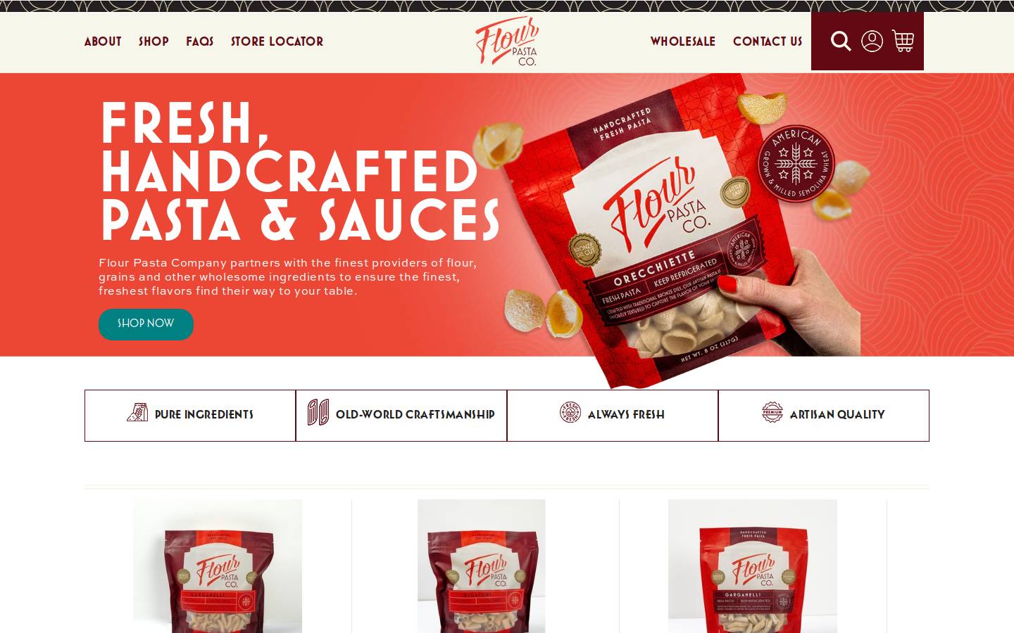 flourpastaco.com homepage screenshot