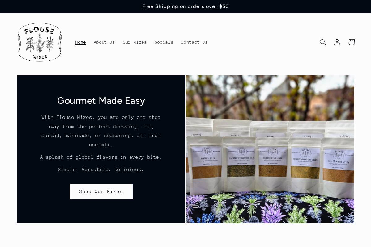 flousemixes.com homepage screenshot