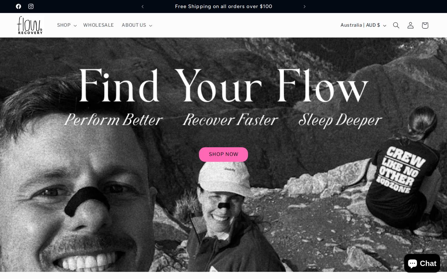 flow-recovery.com.au homepage screenshot