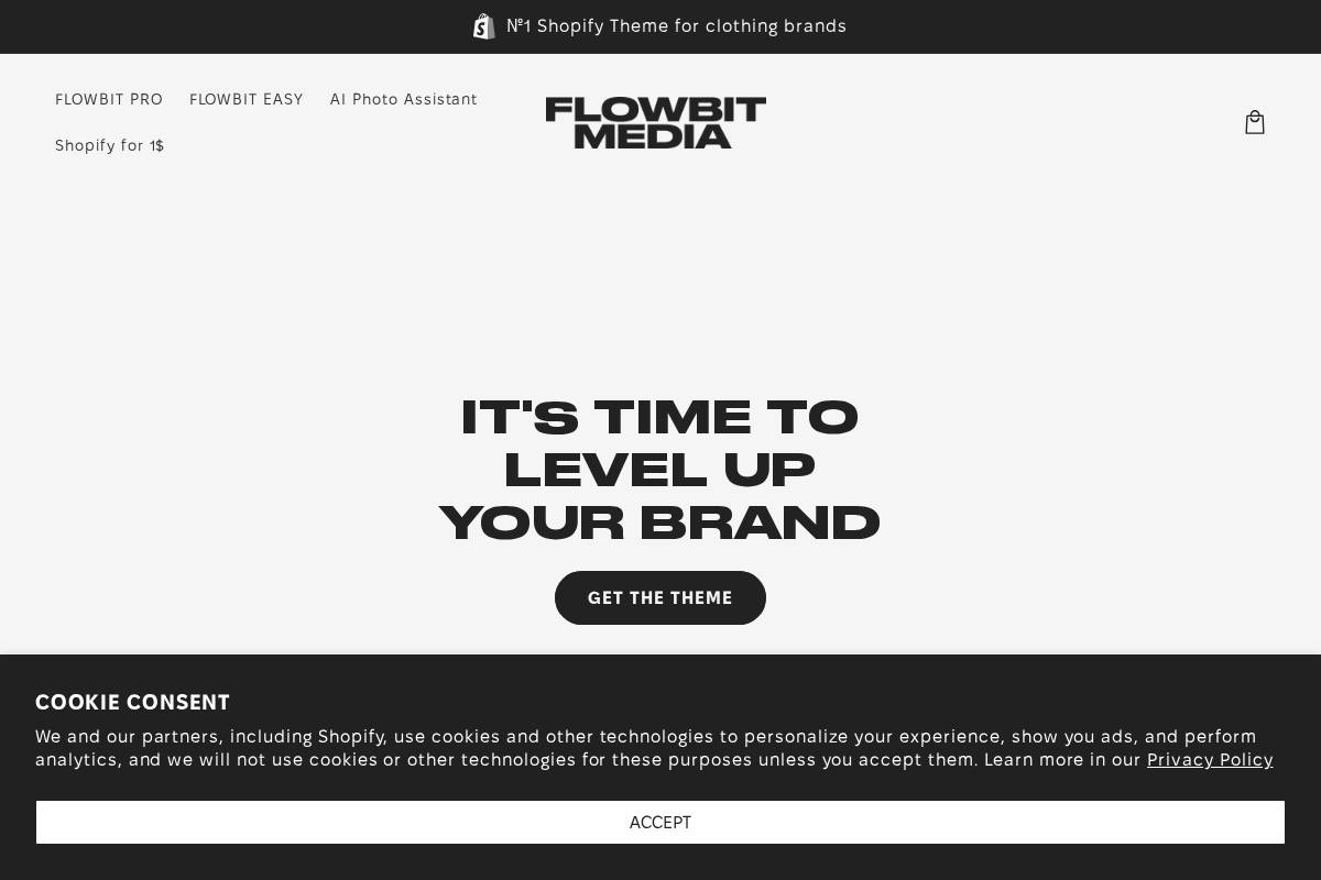 Flowbit Media homepage screenshot