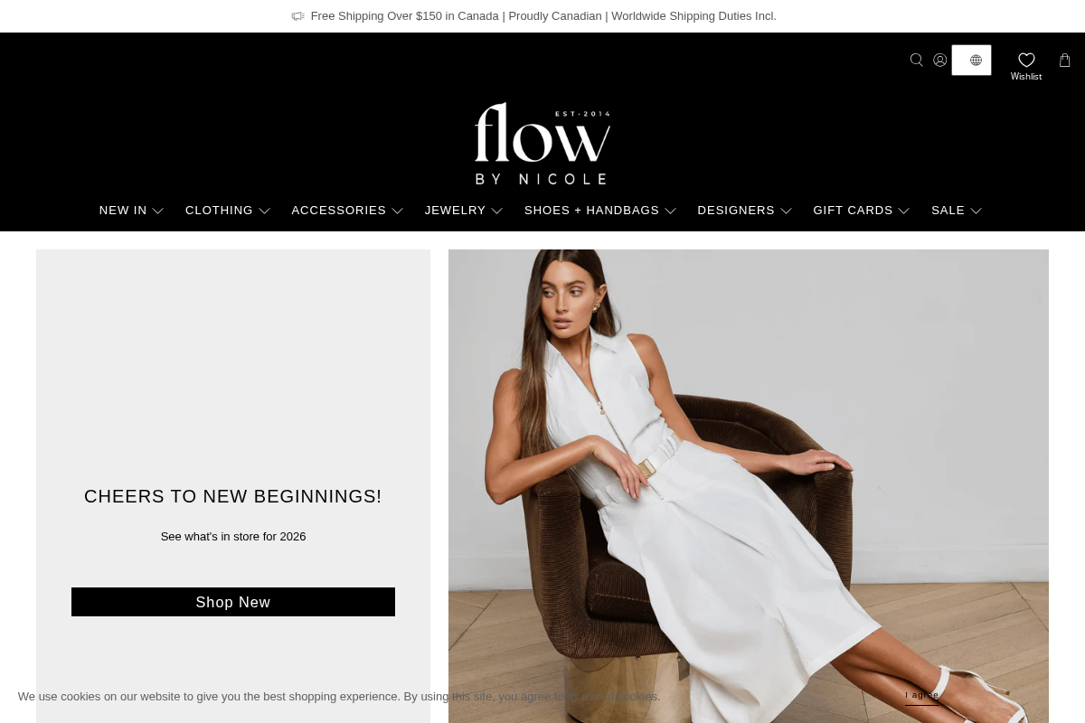 FLOW by nicole homepage screenshot