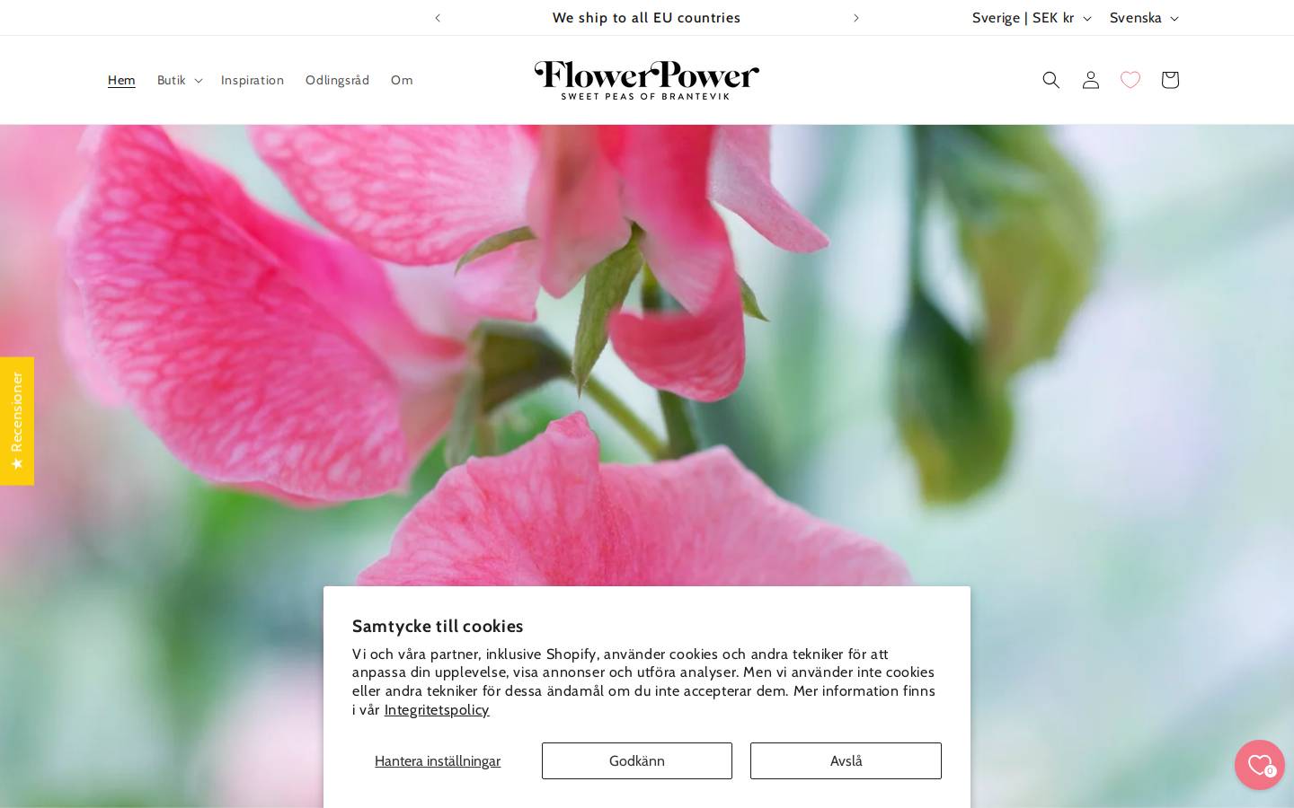 flower-power.se homepage screenshot