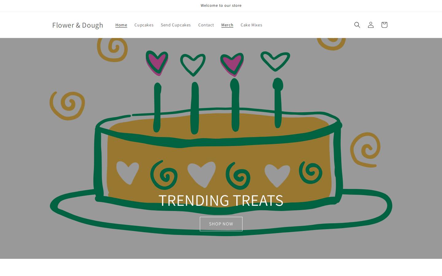 floweranddough.com homepage screenshot