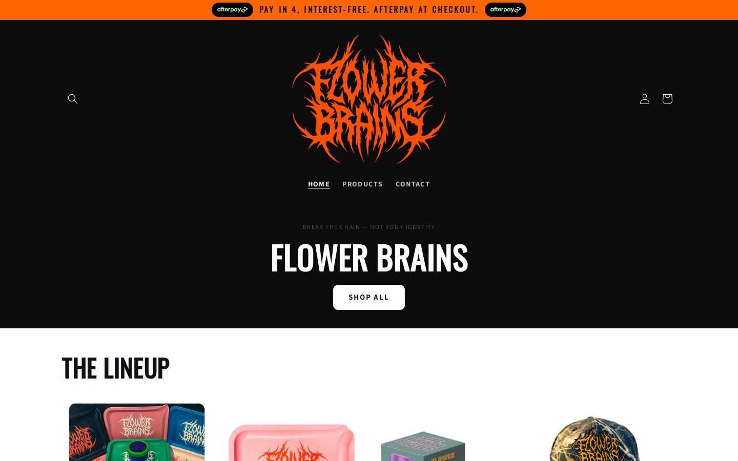 flowerbrains.com homepage screenshot