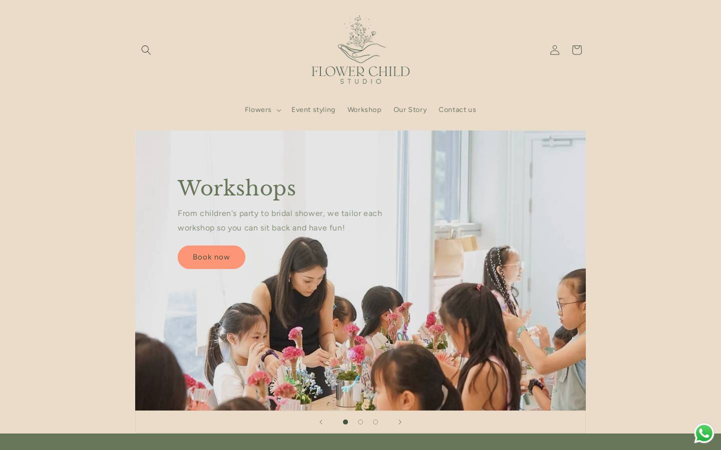 flowerchildstudio.shop homepage screenshot