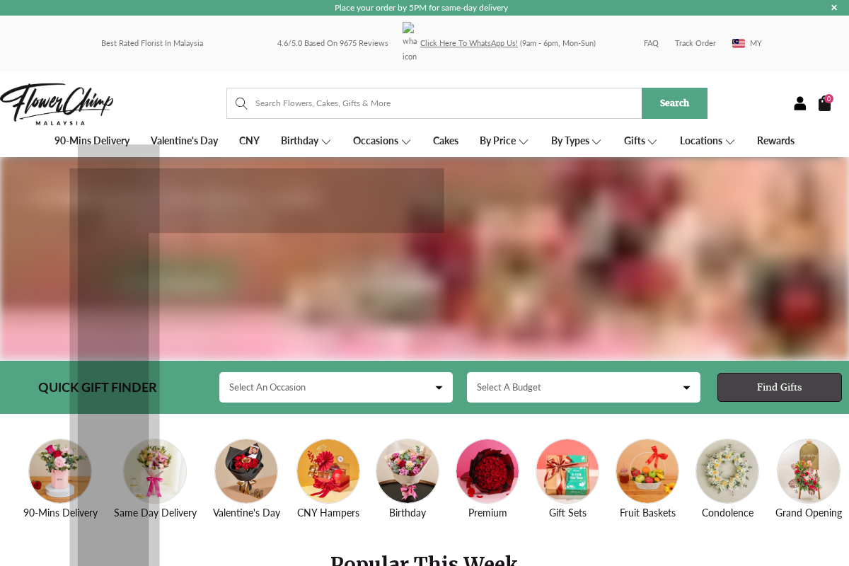 Flowerchimp homepage screenshot
