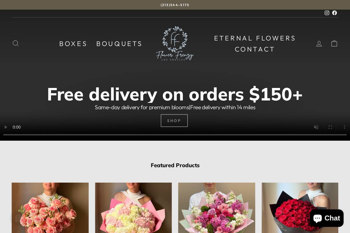 flowerfrenzy-la.com homepage screenshot