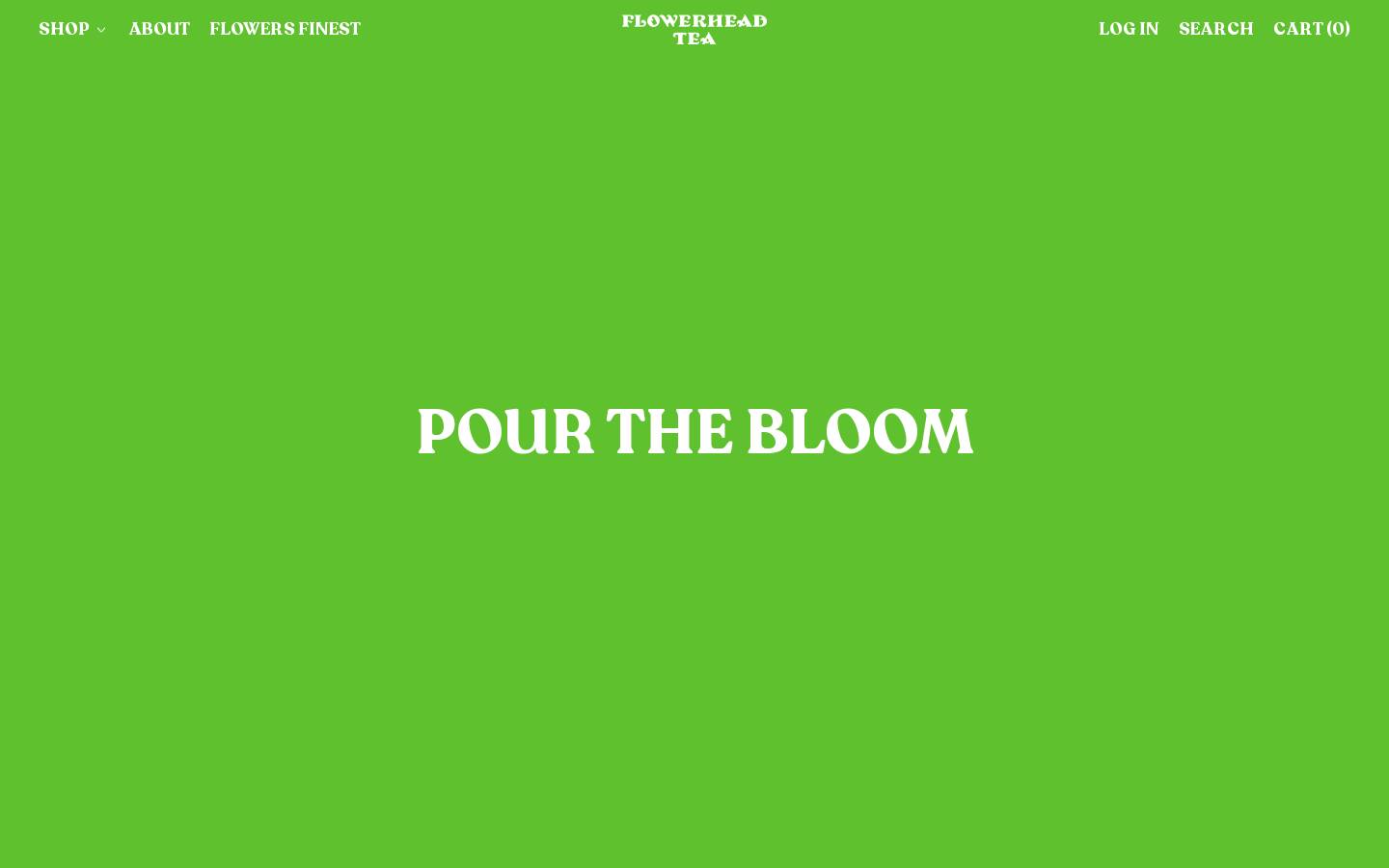 flowerheadtea.com homepage screenshot