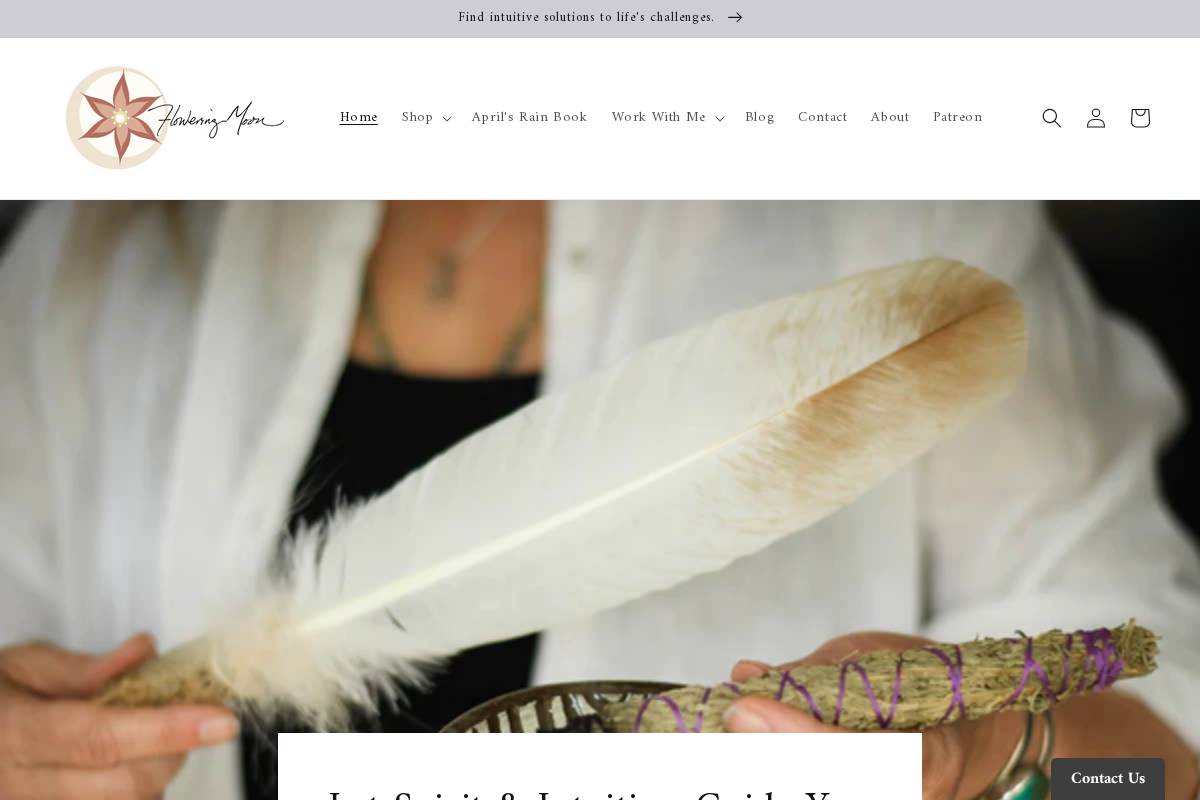 floweringmoon.com homepage screenshot