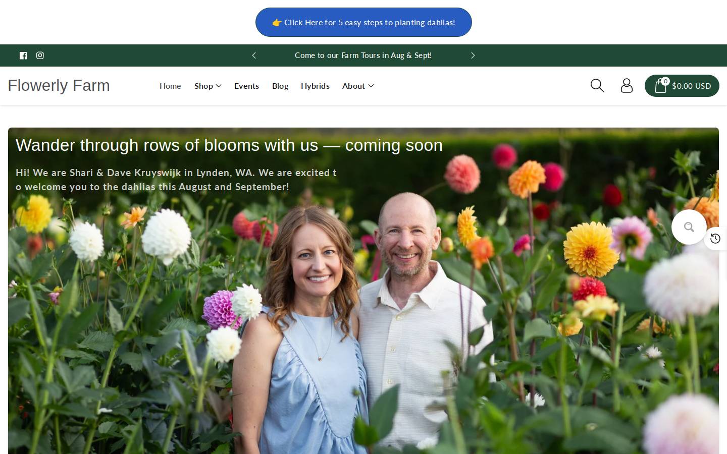 flowerlyfarm.com homepage screenshot