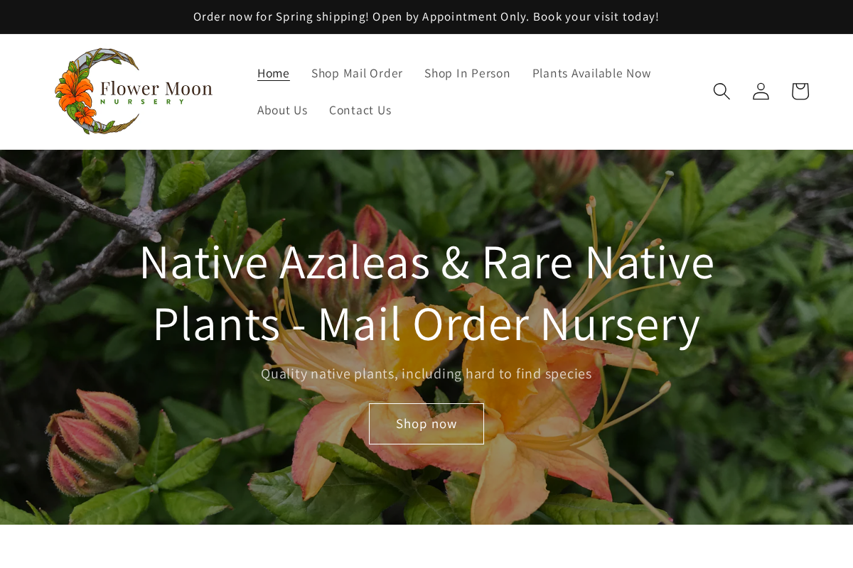 Flower Moon Nursery homepage screenshot