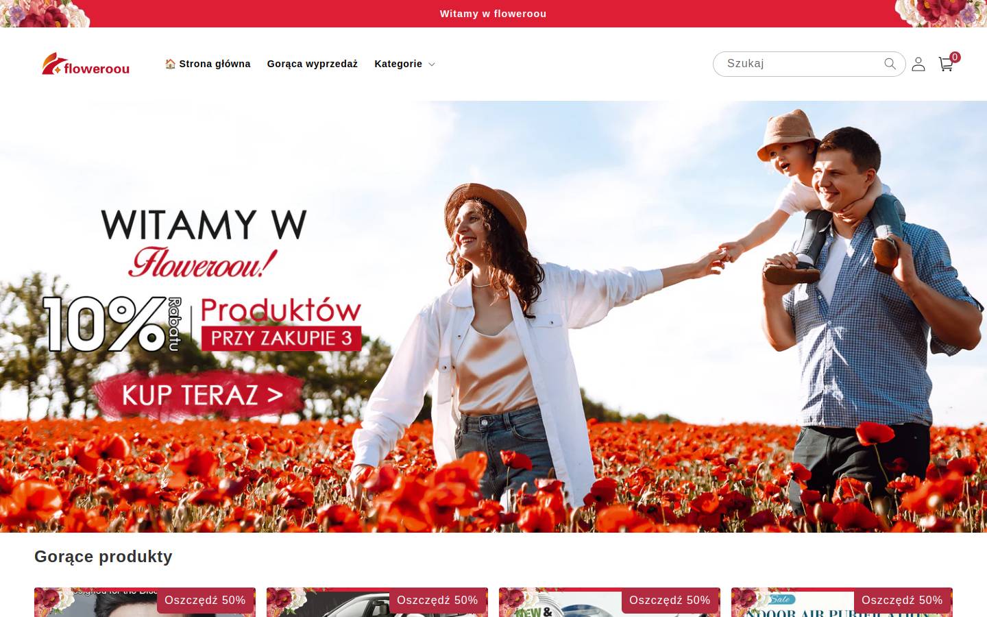 floweroou.com homepage screenshot
