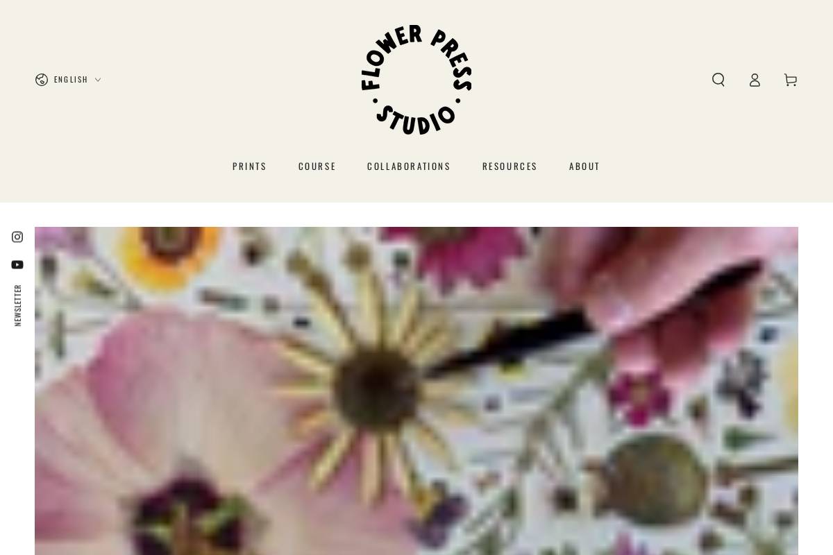 flowerpressstudio.com homepage screenshot