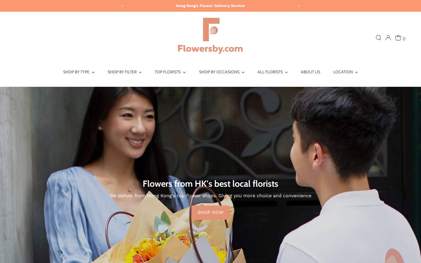 flowersby.com homepage screenshot