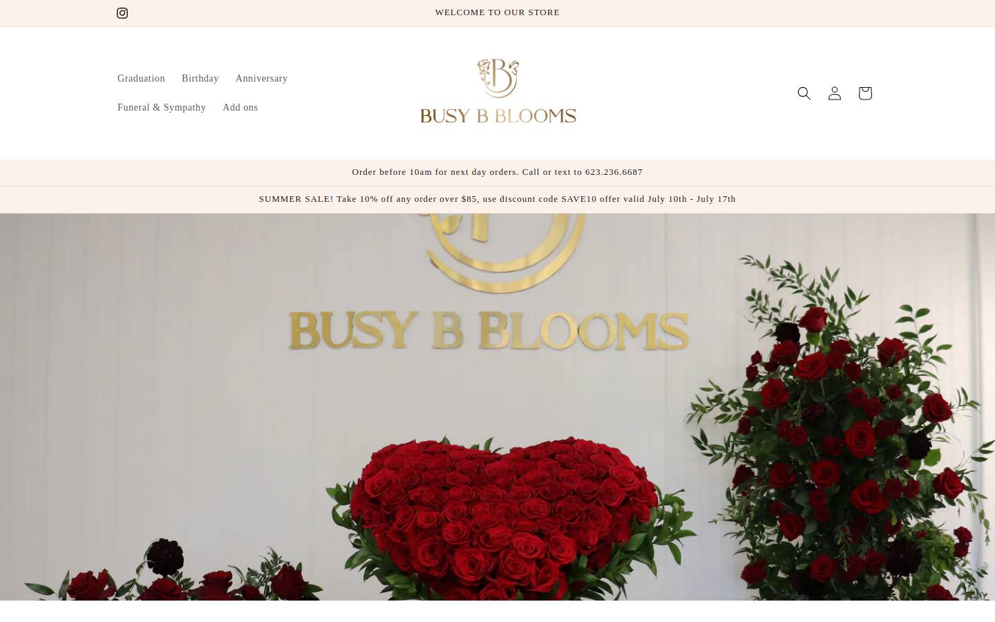 flowersbyb.net homepage screenshot