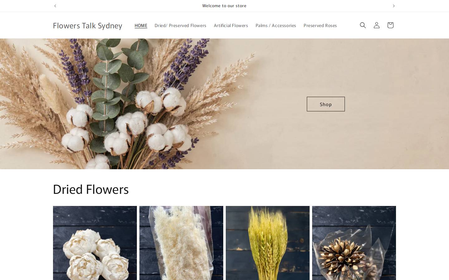 flowerstalk.com.au homepage screenshot