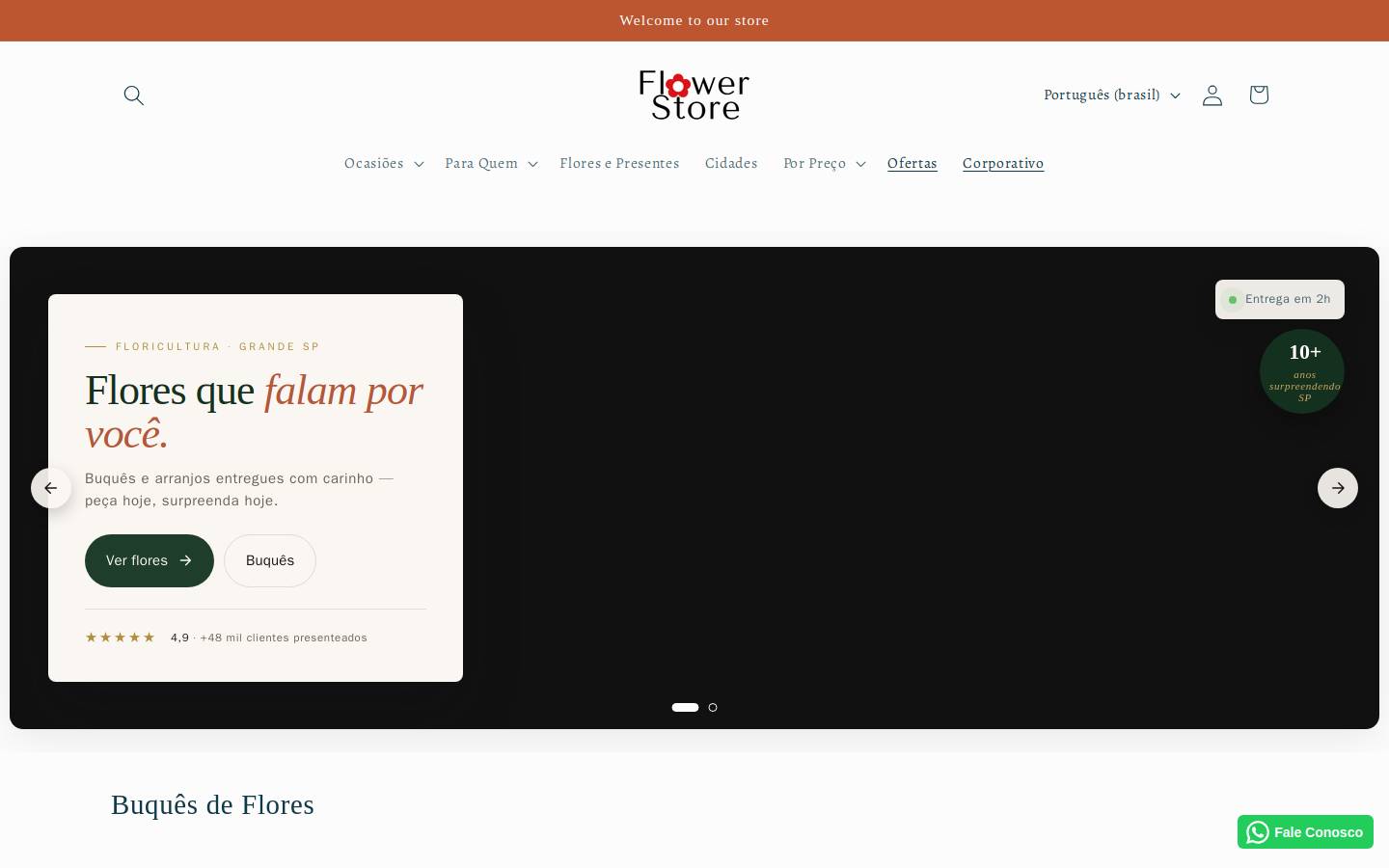 flowerstore.com.br homepage screenshot