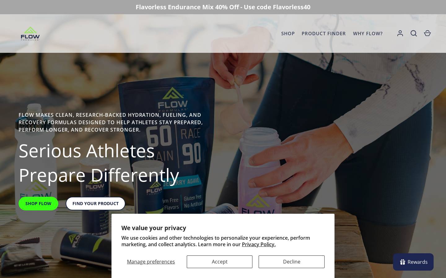 flowformulas.com homepage screenshot