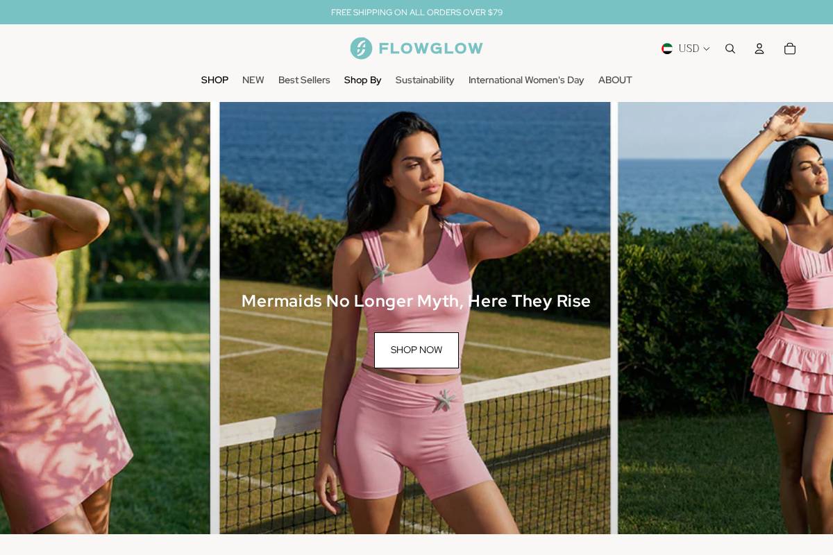 flowglowear.com homepage screenshot