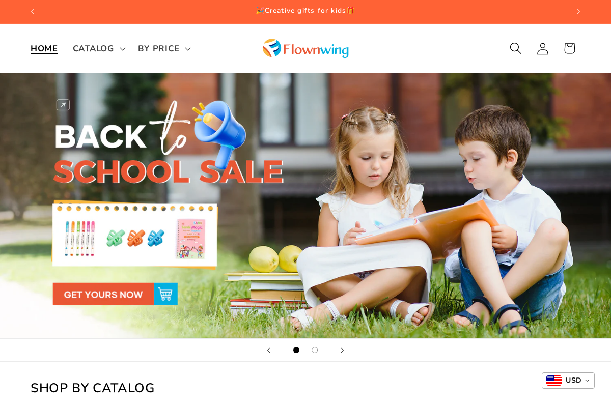 Flownwing homepage screenshot