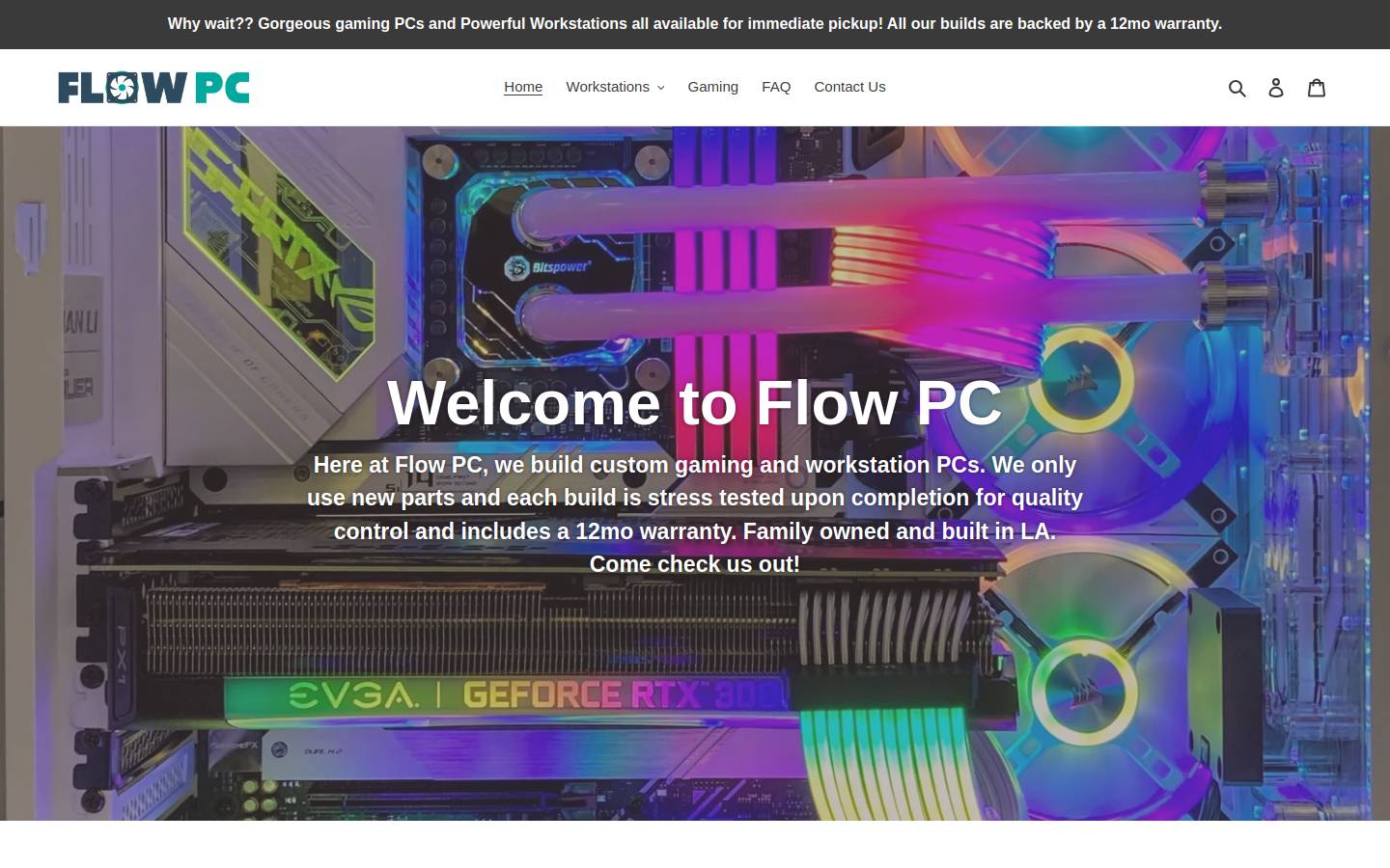 flowpc.com homepage screenshot
