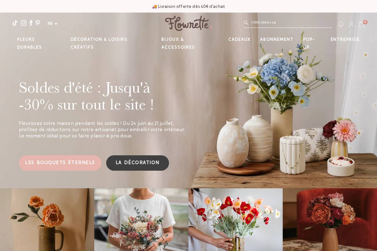 flowrette.com homepage screenshot