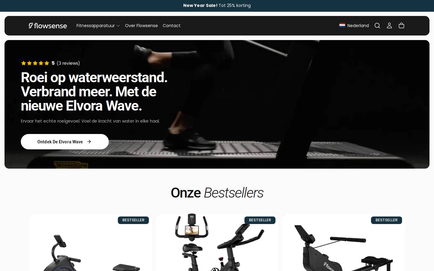 Flowsense homepage screenshot