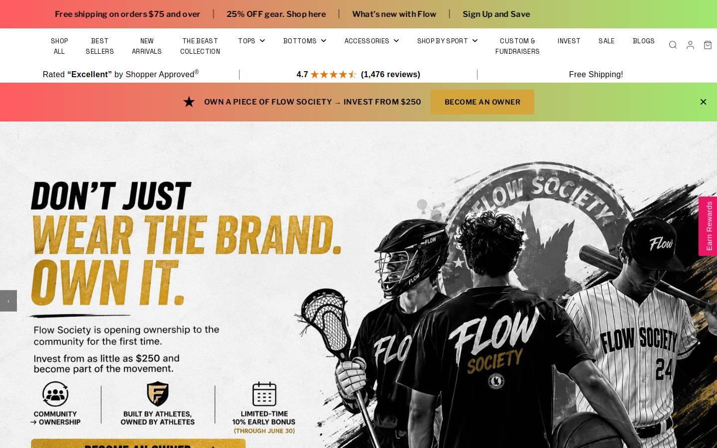 flowsociety.com homepage screenshot