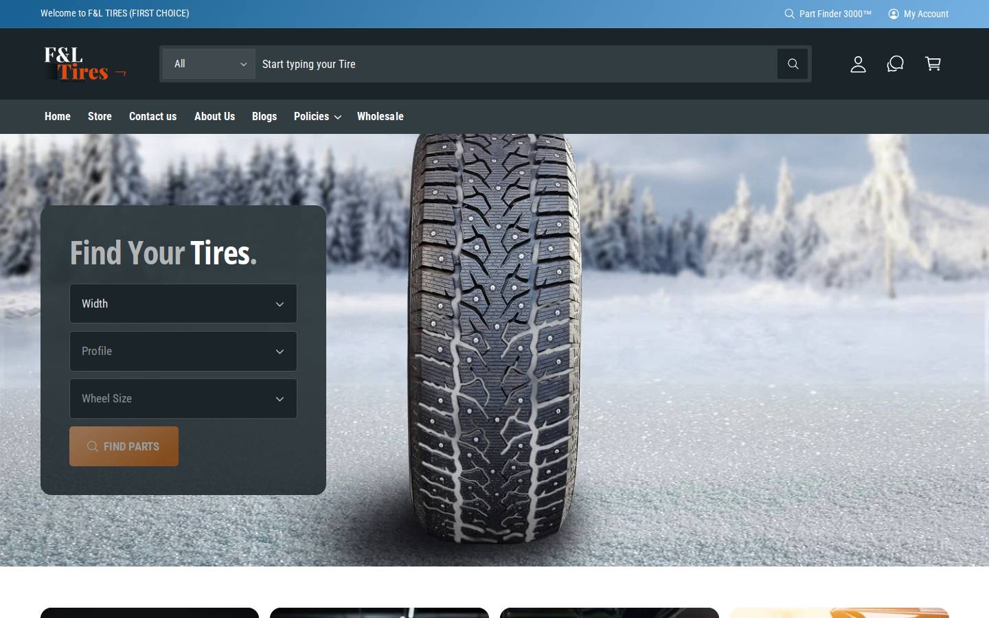 fltires.ca homepage screenshot