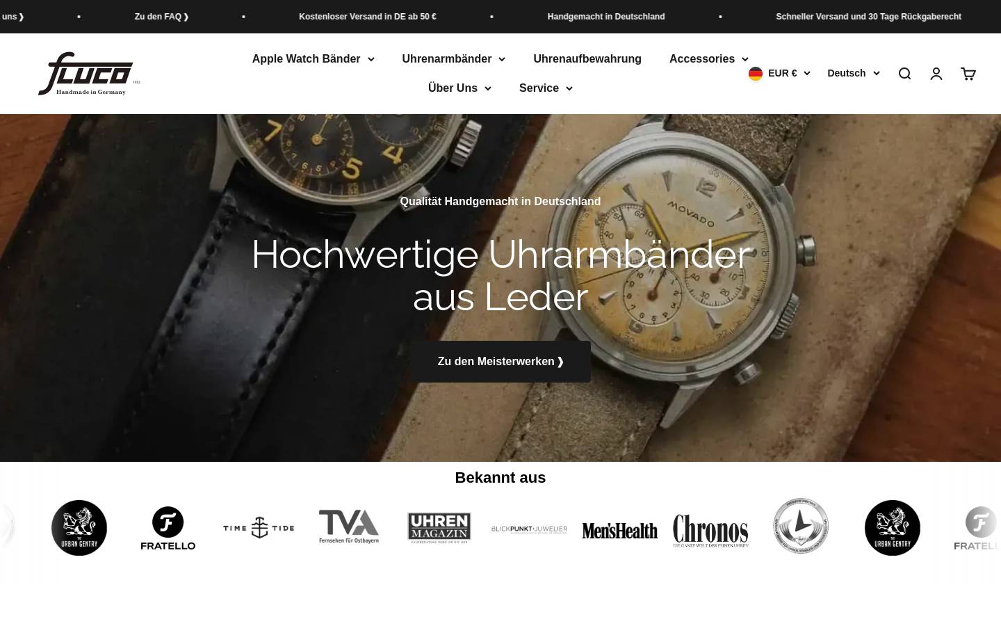 Fluco  homepage screenshot