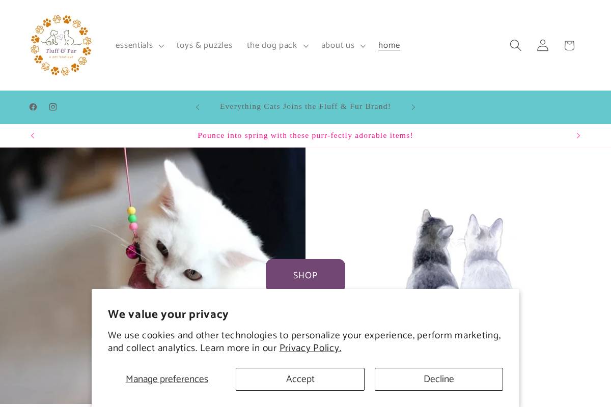 fluffandfurpets.com homepage screenshot