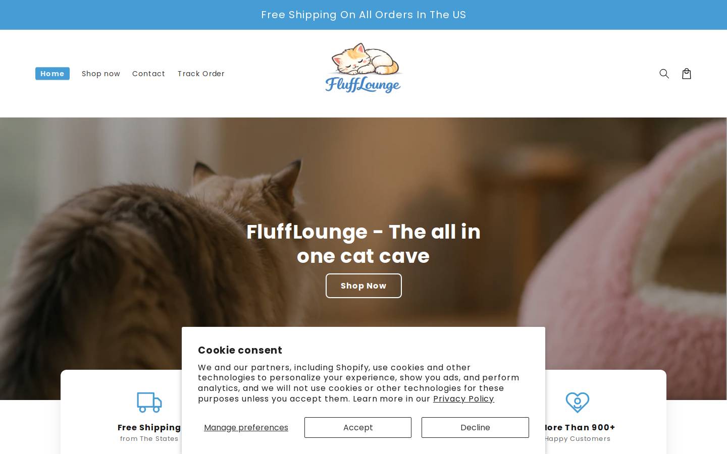 flufflounge.com homepage screenshot