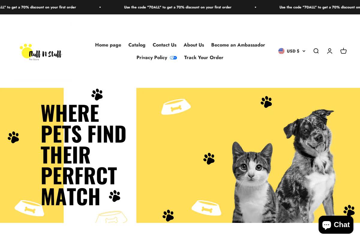 fluffnstuf.com homepage screenshot